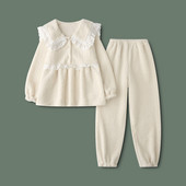 Rudens-žiemos moteriška pižama iš palaidinės ir kelnių