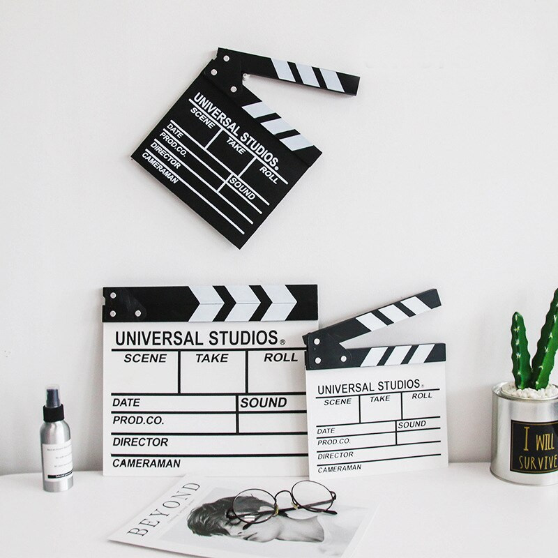 Rendező Videó Jelenet Clapperboard Clapper Board Száraz törlés Rendező TV film klip film akció palataps kézzel készített vágott kellék
