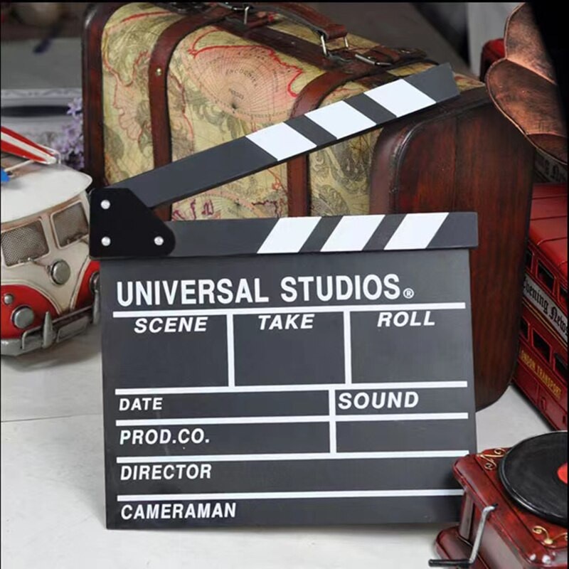 Rendező Videó Jelenet Clapperboard Clapper Board Száraz törlés Rendező TV film klip film akció palataps kézzel készített vágott kellék
