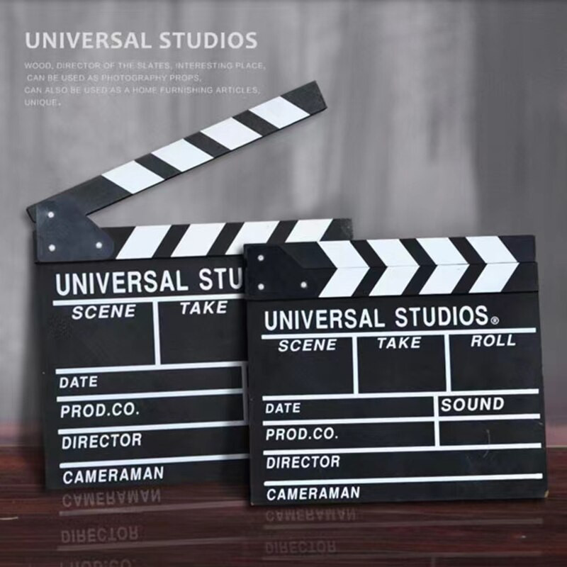 Rendező Videó Jelenet Clapperboard Clapper Board Száraz törlés Rendező TV film klip film akció palataps kézzel készített vágott kellék