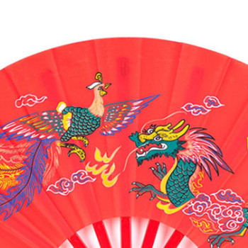 Κινέζικο Kung Fu Fan Tai για Chi Martial Arts Dragon Phoenix Plastic Handheld Fol