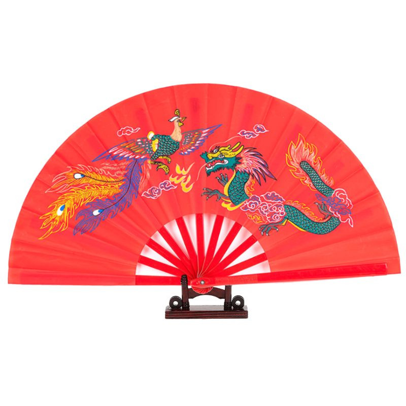 Kínai Kung Fu Fan Tai for Chi Harcművészet Sárkány Phoenix műanyag kézi fol