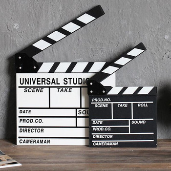 1 бр. Director Video Scene Clapperboard Clapper Board Dry Erase Director TV Movie Clip Film Action Slate Clap Handmade Cut Prop