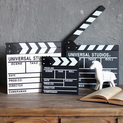 1 τμχ Σκηνοθεσία Βίντεο Σκηνή Clapperboard Clapper Board Dry Erase Σκηνοθέτης Τηλεοπτική ταινία Κλιπ Ταινία δράσης Slate Clap Handmade Cut Prop