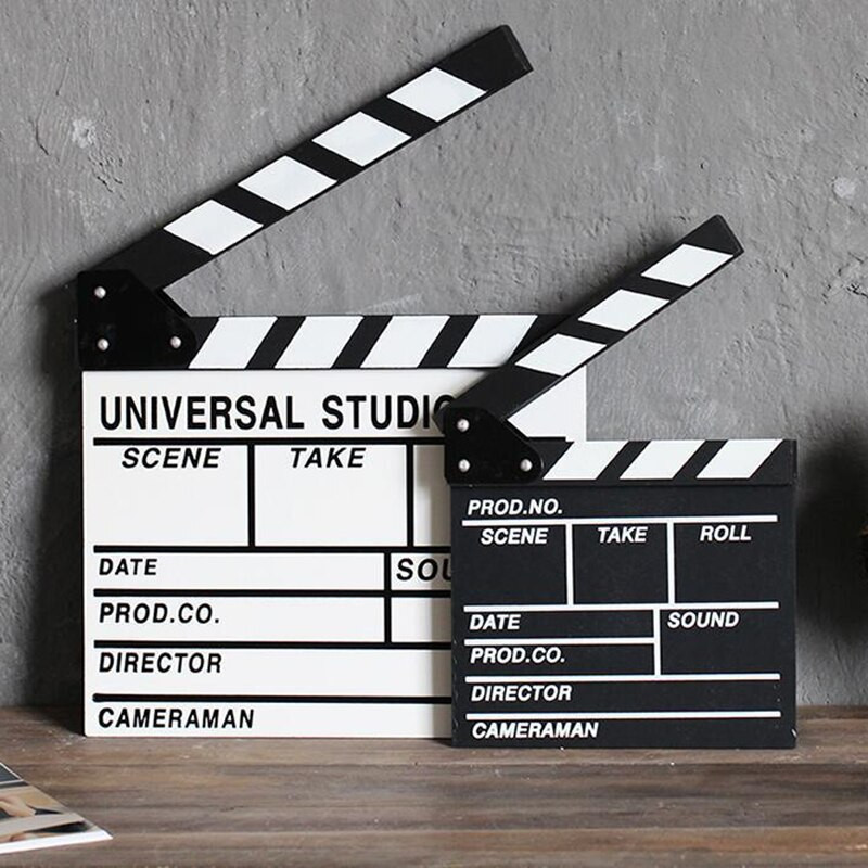 1 db Rendező Videó Jelenet Clapperboard Clapper Board Dry Erase Rendező TV Film klip Film Akció Palataps kézzel készített vágott kellék
