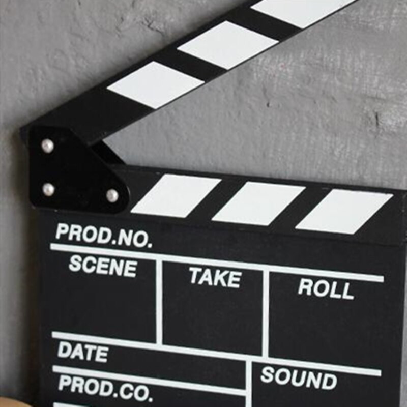 1 db Rendező Videó Jelenet Clapperboard Clapper Board Dry Erase Rendező TV Film klip Film Akció Palataps kézzel készített vágott kellék
