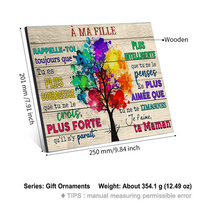 Tablă de pictură cu cadru din lemn personalizat Accesorii personalizate Decor pentru casă Ziua Îndrăgostiților Aniversare Cadouri cu imprimare în lemn francez