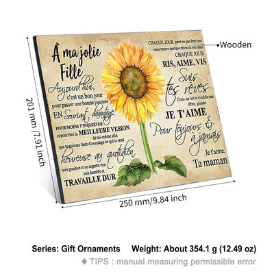 Tablă de pictură cu cadru din lemn personalizat Accesorii personalizate Decor pentru casă Ziua Îndrăgostiților Aniversare Cadouri cu imprimare în lemn francez