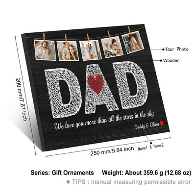 Tablă de pictură cu cadru din lemn personalizat Accesorii personalizate Decor pentru casă Ziua Îndrăgostiților Aniversare Cadouri cu imprimare în lemn francez