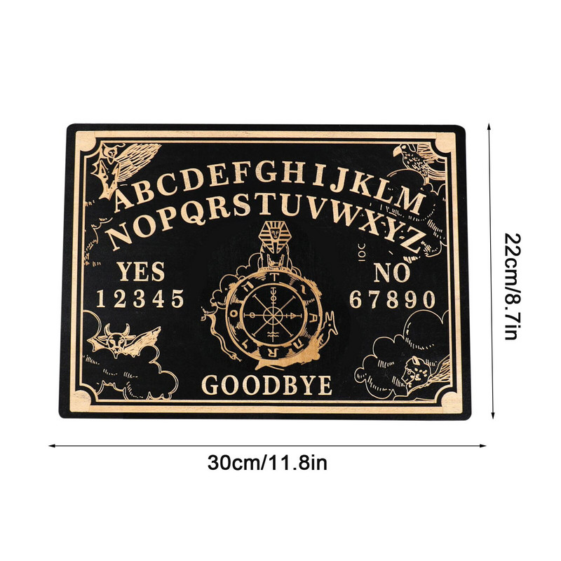 12 colių medinė būrimo švytuoklinė lenta graviruota stebuklinga lenta Ouija lentos metafizinis pranešimas raganavimui Wiccan altorius
