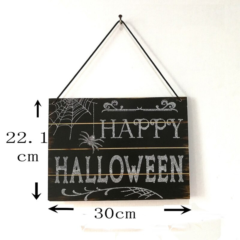 Pălărie de vrăjitoare de Halloween Placă agățată Festivalul fantomelor din lemn Craniu Carnaval Night Decor Semn Trick or Treat Placheta Decor Cadou de Halloween