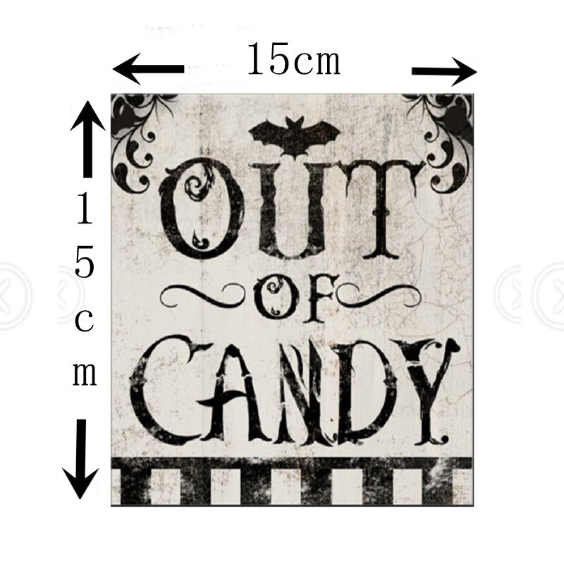 Pălărie de vrăjitoare de Halloween Placă agățată Festivalul fantomelor din lemn Craniu Carnaval Night Decor Semn Trick or Treat Placheta Decor Cadou de Halloween