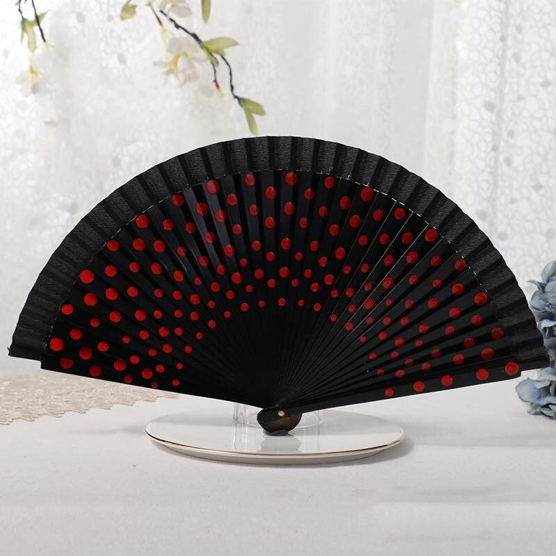 1tk Hispaania tantsuetendused Puidust lehvikud Pulmakaunistus Rõivad Aksessuaarid Kokkupandav ventilaator