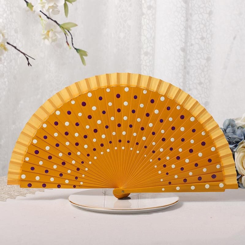 1tk Hispaania tantsuetendused Puidust lehvikud Pulmakaunistus Rõivad Aksessuaarid Kokkupandav ventilaator