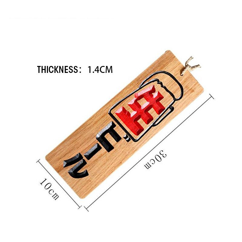 Japán japán stílusú menü Tömör fa fatábla Kreatív menütábla Izakaya Sushi étterem Faragás Dekoráció Kézműves