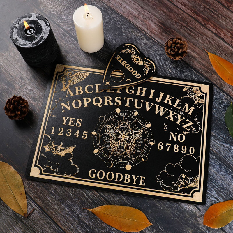 Pendulum Dowsing tábla szett jósláshoz Üzenőtábla faragott fa tábla Metafizikai oltárfali tábla díszítés