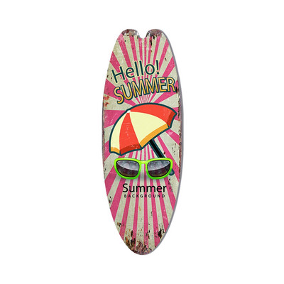 Paplūdimio stiliaus medinės banglentės sienos pakabinamas ornamentas šventiniam laisvalaikiui medinis ženklas banglentės baro dekoravimas 1vnt