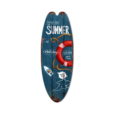 Paplūdimio stiliaus medinės banglentės sienos pakabinamas ornamentas šventiniam laisvalaikiui medinis ženklas banglentės baro dekoravimas 1vnt