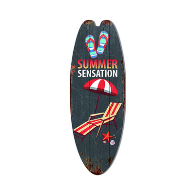 Paplūdimio stiliaus medinės banglentės sienos pakabinamas ornamentas šventiniam laisvalaikiui medinis ženklas banglentės baro dekoravimas 1vnt