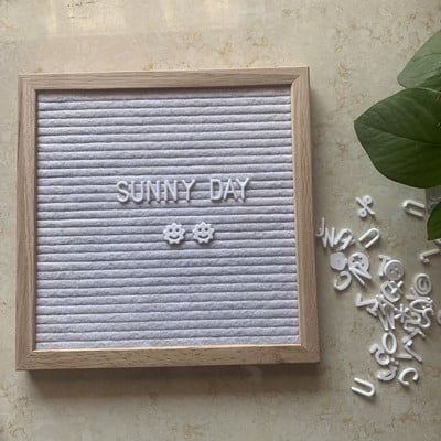 Rajztábla 10x10 hüvelykes fali dekorációs tábla tölgyfa üzenőfal 460 betűs rajz filc levéltábla lakberendezés