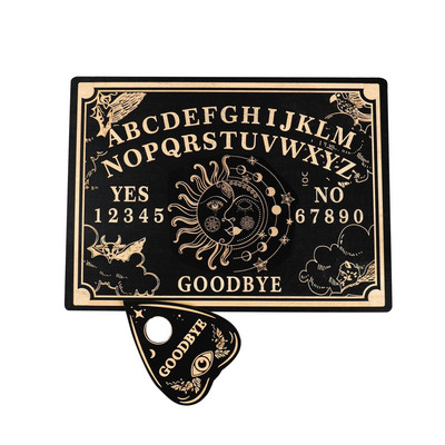 Sun Pendulum Dowsing Board szett jósláshoz Üzenőtábla faragott fa tábla Metafizikai oltárfali tábla díszítés