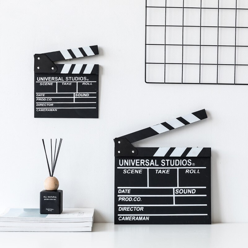 Film lejátszása Dekoráció Rendező Videó Jelenet Clapper Board TV Board klip Film akció Otthoni fényképes kellékek