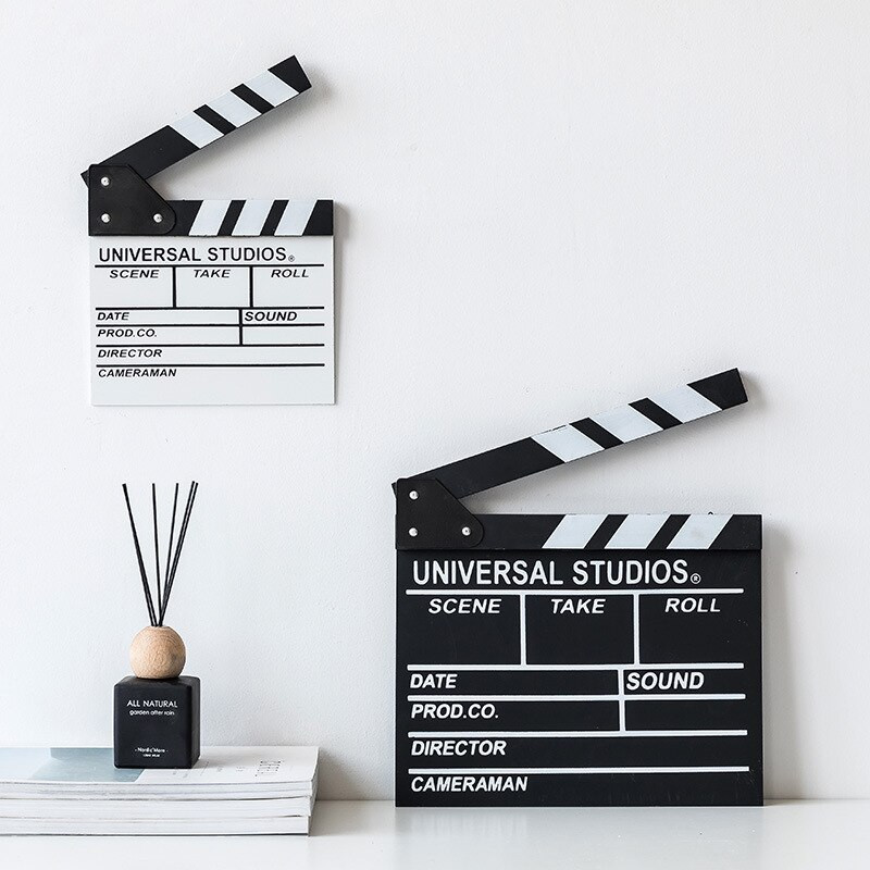 Film lejátszása Dekoráció Rendező Videó Jelenet Clapper Board TV Board klip Film akció Otthoni fényképes kellékek
