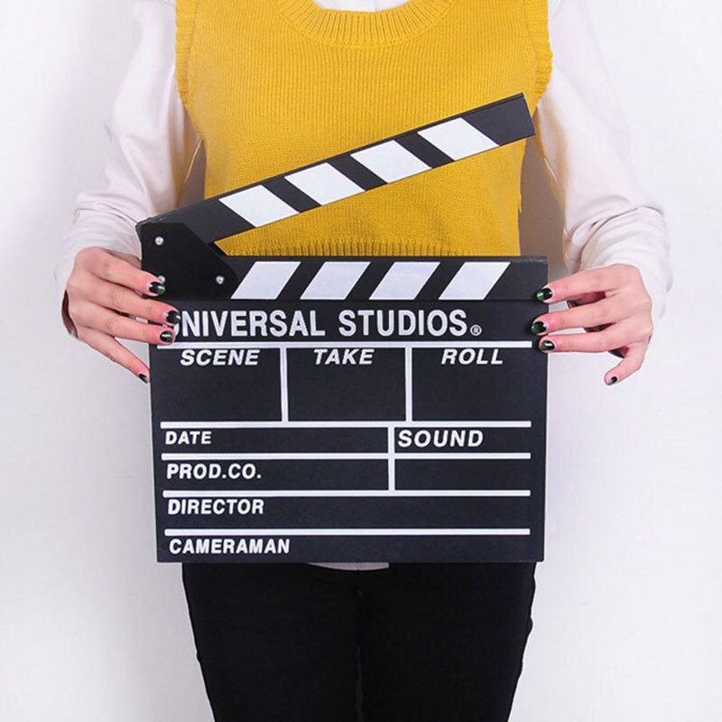 Film lejátszása Dekoráció Rendező Videó Jelenet Clapper Board TV Board klip Film akció Otthoni fényképes kellékek