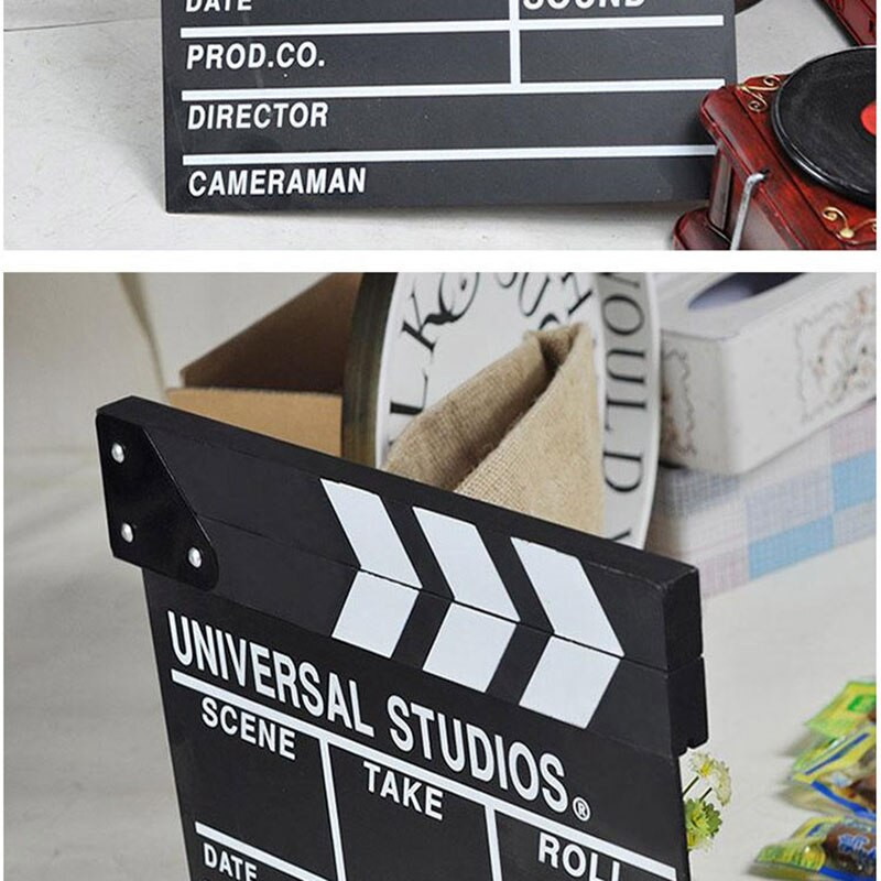 Film lejátszása Dekoráció Rendező Videó Jelenet Clapper Board TV Board klip Film akció Otthoni fényképes kellékek