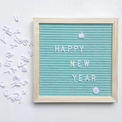 1 set Panou cu litere din pâslă Cadru din lemn Simboluri schimbabile Numere Caractere Panouri decorative cu mesaje pentru birou