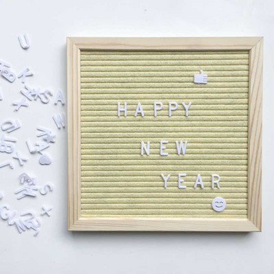 1 set Panou cu litere din pâslă Cadru din lemn Simboluri schimbabile Numere Caractere Panouri decorative cu mesaje pentru birou