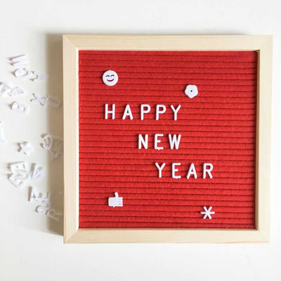 1 set Panou cu litere din pâslă Cadru din lemn Simboluri schimbabile Numere Caractere Panouri decorative cu mesaje pentru birou