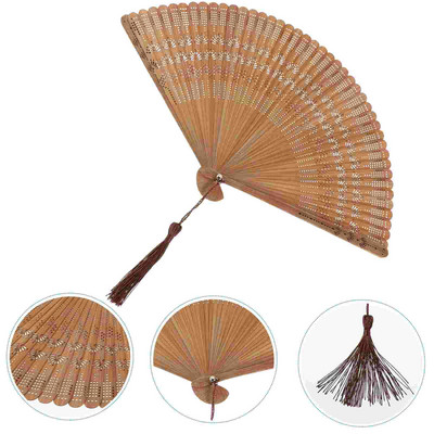 Legyezők Kézzel Összecsukható Handheld Selyem Vintagewomen Esküvő Kínai Papír Tartó Összecsukható Tánc Japán Fa Mano De Abanicos