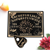 Sun Pendulum Dowsing Board szett jósláshoz Üzenőtábla faragott fa tábla Metafizikai oltárfali tábla díszítés