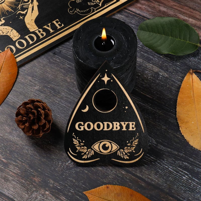 Sun Pendulum Dowsing Board szett jósláshoz Üzenőtábla faragott fa tábla Metafizikai oltárfali tábla díszítés