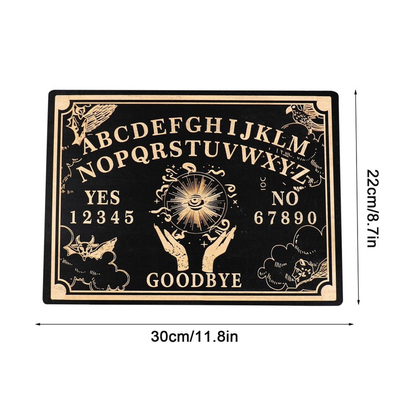 Sun Pendulum Dowsing Board szett jósláshoz Üzenőtábla faragott fa tábla Metafizikai oltárfali tábla díszítés