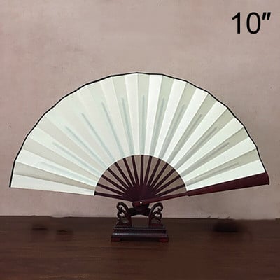 10 hüvelykes összecsukható ventilátor kézi selyem szövet DIY kínai összecsukható ventilátor fa bambusz ókori összecsukható ventilátor barkács kalligráfia festmény