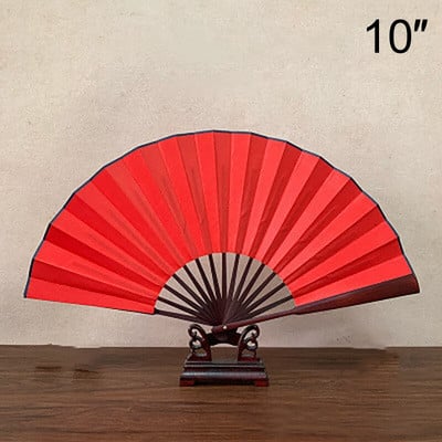 10 hüvelykes összecsukható ventilátor kézi selyem szövet DIY kínai összecsukható ventilátor fa bambusz ókori összecsukható ventilátor barkács kalligráfia festmény