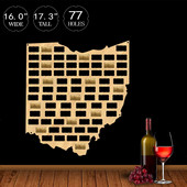 Američki Srednji zapad Wine Cork Map SAD Michigan State Sign Drveni izrezani zid Art Deco Kansas Nebraska Wine Lover Collection Display