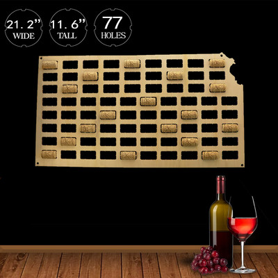 Američki Srednji zapad Wine Cork Map SAD Michigan State Sign Drveni izrezani zid Art Deco Kansas Nebraska Wine Lover Collection Display