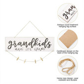 Daugiafunkciniai pakabukų papuošalai, montuojami ant sienos nuotraukų klipas Medinis vestuvių dekoravimas