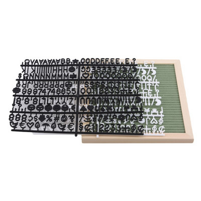 Tablă de scrisori din pâslă Cadru din lemn Simboluri schimbabile Numere Caractere Panouri de mesaje pentru biroul de acasă Tablă de decor Hoggard