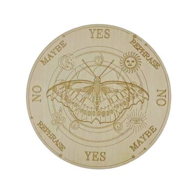 Fából készült jóslás ingatábla csillag Nap Hold energia faragott tányér Gyógyító meditációs tábla díszek metafizikai oltár dekoráció