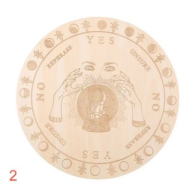 Fából készült jóslás ingatábla csillag Nap Hold energia faragott tányér Gyógyító meditációs tábla díszek metafizikai oltár dekoráció