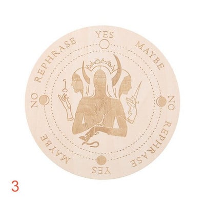 Fából készült jóslás ingatábla csillag Nap Hold energia faragott tányér Gyógyító meditációs tábla díszek metafizikai oltár dekoráció