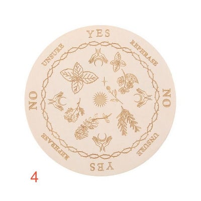 Fából készült jóslás ingatábla csillag Nap Hold energia faragott tányér Gyógyító meditációs tábla díszek metafizikai oltár dekoráció