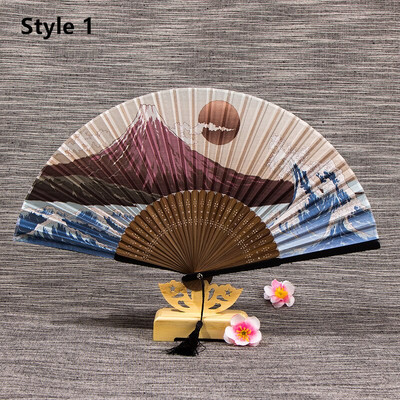 1 buc ventilator pliabil din mătase vintage chinezesc japonez ciucuri bambus dans ventilator de mână decorațiuni pentru casă ornamente cadou artizanat