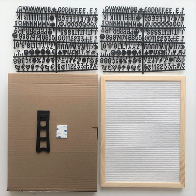 30x40 cm-es filc levéltábla téglalap északi fakeretes babatábla karakterek otthoni irodai üzenőfalak 460 betűvel