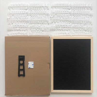 30x40 cm-es filc levéltábla téglalap északi fakeretes babatábla karakterek otthoni irodai üzenőfalak 460 betűvel