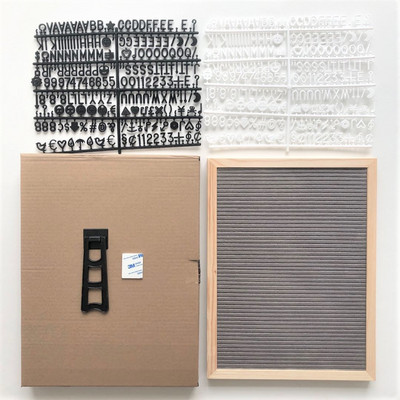 30x40 cm-es filc levéltábla téglalap északi fakeretes babatábla karakterek otthoni irodai üzenőfalak 460 betűvel